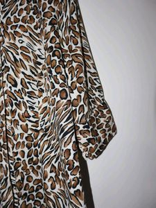 Leopard Print Button-Up Shirt