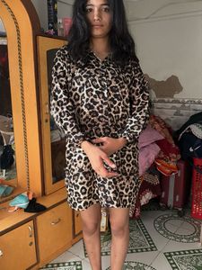 Leopard Print Pajama Set