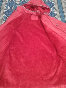 Redish pink Hooded Winter Coat