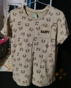 Cute Panda Print T-Shirt