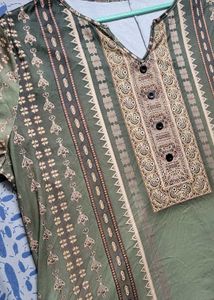 Elegant Green Printed Kurta
