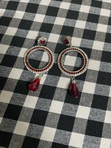 Elegant Red Drop Earrings