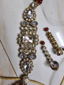 Designer Kundan &amp; Pearl necklace
