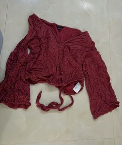 Chic Red Polka Dot Blouse