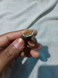 Pure Silver yellow sapphire ring (astrological pur
