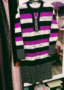 Stylish Striped Knit Kurti