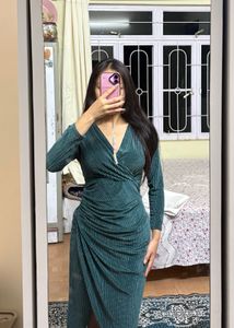 Elegant Ruched Wrap Dress