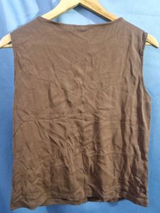 Uniqlo Brown Sleeveless Top
