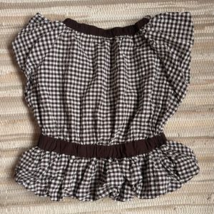 Cute Gingham Wrap Top