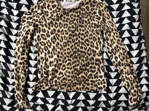 Leopard Print Long Sleeve Top