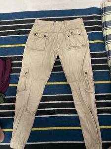 Beige Cargo Pants