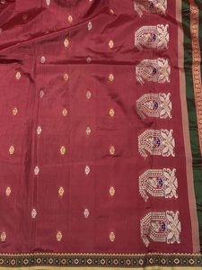 Elegant Maroon Silk Saree