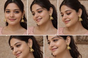 Elegant Gold Style Jhumka Earrings for Women