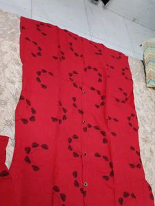 Vibrant Red Printed Shirt
