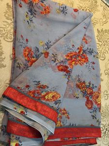 floral printed saree