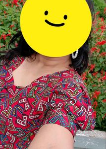 Retro Print Button-Down Top