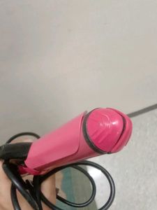 Pink Hair Curling Iron and straightener