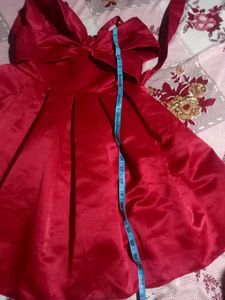 Hopscotch Maroon Party Dress with Bow