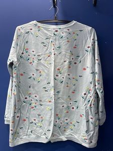 Floral Print Light Blue Sweatshirt