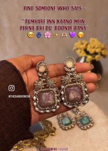 lavender statement earrings ✨💜