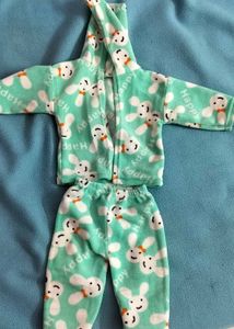 Cute Bunny Fleece Pajamas Set