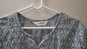 Elegant Grey Printed Kurta