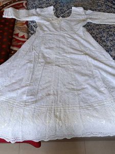 White Anarkali Kurta
