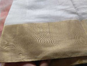 Elegant White &amp; Gold Saree