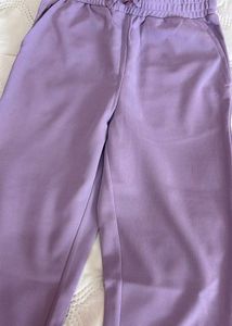 Lavender Crop Top and Pants Set