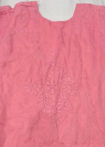 Elegant Pink Chikankari Kurta