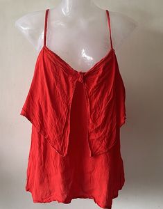 Pure Cotton Red Tank Top