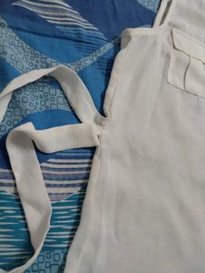 Transparent White Fitted Shirt with Tie
