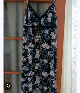 Floral Print Nightgown with Lace Trim