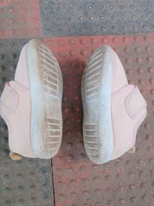 Cute Pink Girl's Shoes with Flower Accent