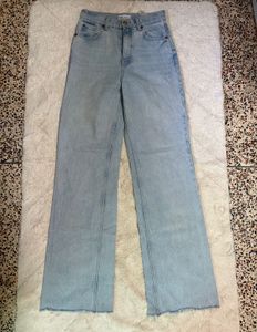 Zara Light Wash Wide Leg Jeans