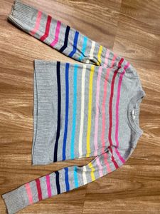Colorful Striped Knit Sweater