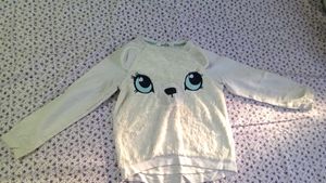 Cute Bear Face Cream Sweatshirt