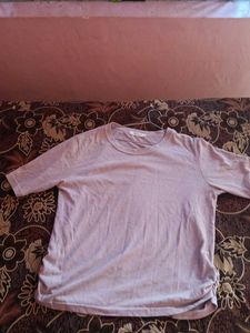 Women’s Stylish Dusty Pink Solid T-Shirt | Round N