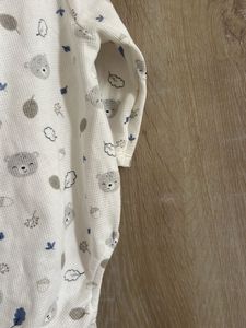 Cute Bear Print Baby Bodysuit