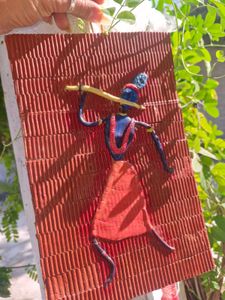 Handmade Rustic Krishna Melody Artwork