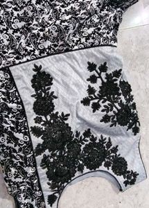 Stylish Black & White Printed Dress