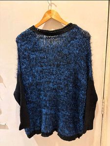 Blue &amp; Black Knit imported Cardigan
