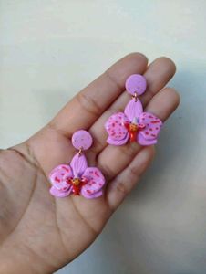 Orchid Flower Earrings