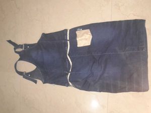 Girls Denim Pinafore Dress