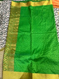 Green &amp; Gold Saree