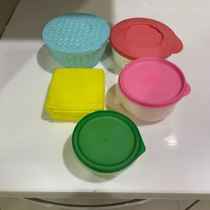 Set of 5 Colorful Food Containers