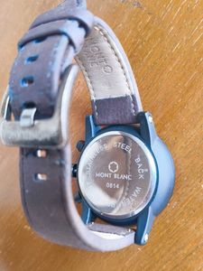 Montblanc Brown Leather Strap Watch