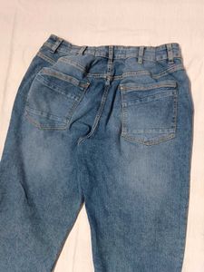 Baggy Blue Denim Wide Leg Jeans