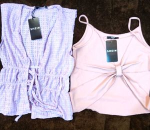 SHEIN Set pack of 2: Cardigan & Bow Top