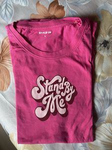 Pink 'Stand By Me' Graphic T-Shirt